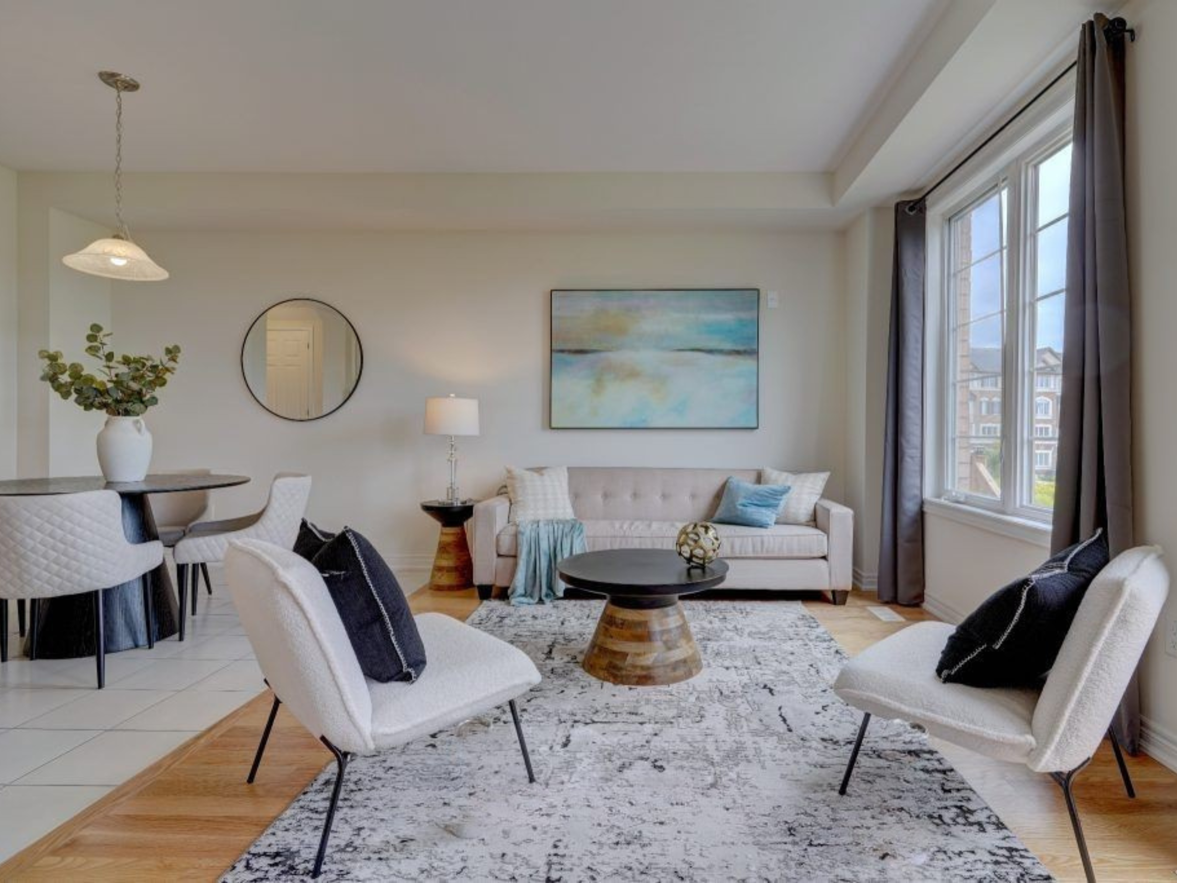 Living Room 260 - Versatile townhouse in the Windfields community in Oshawa.